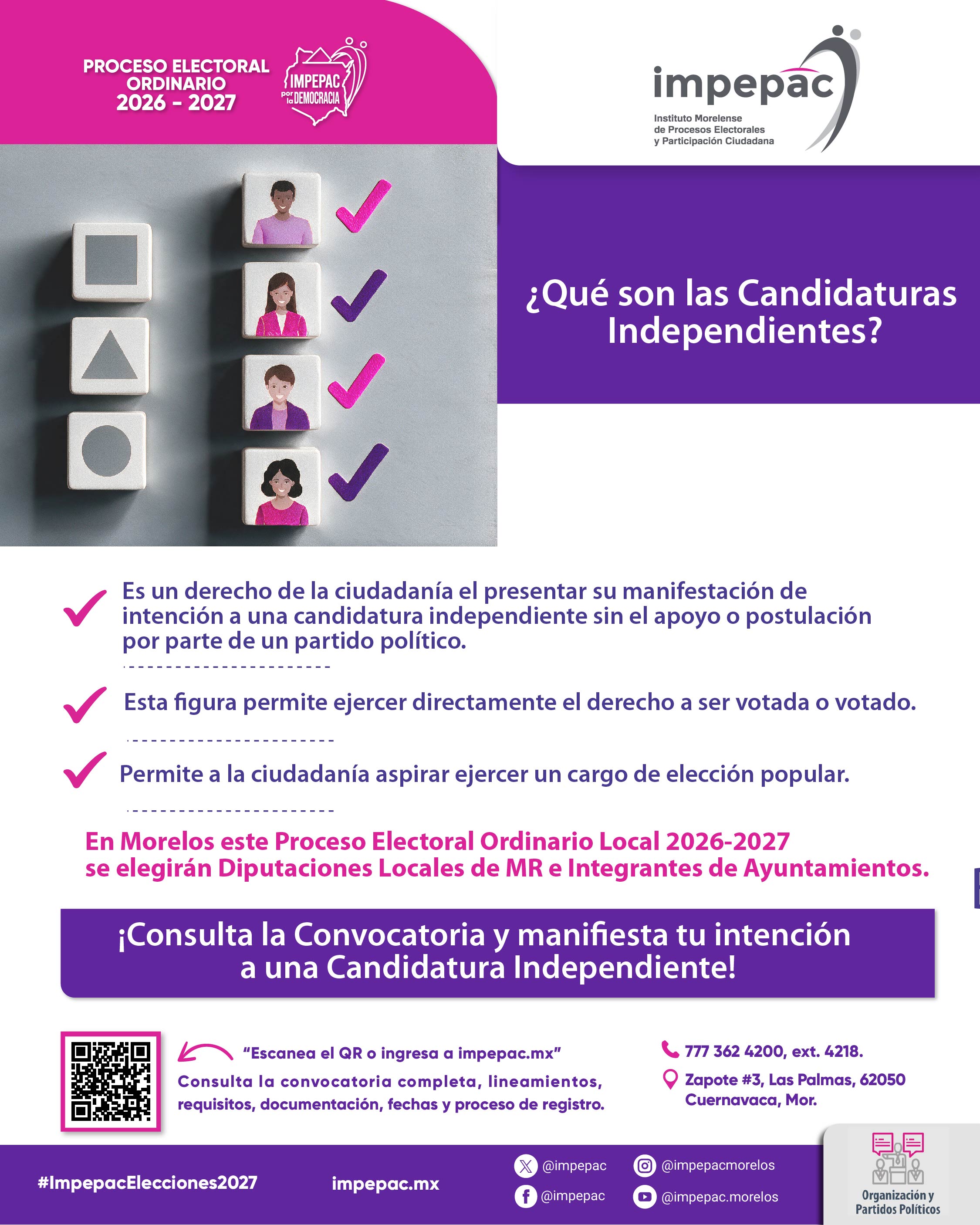 Infografia Informativa Convocatoria Candidaturas Independientes 2026-2027